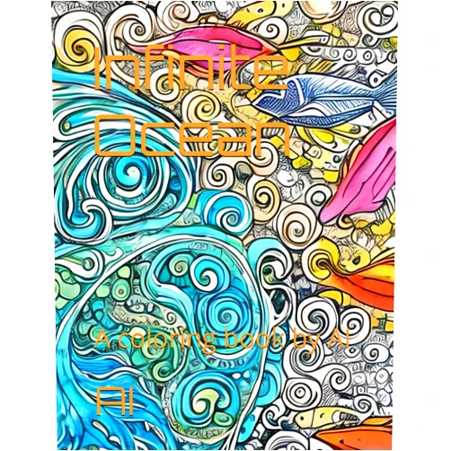 AI Infinite Ocean: A coloring book by AI (Artbooks by AI)