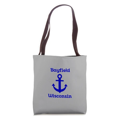 Bayfield Wisconsin Designs Bayfield Wisconsin Nautical Tote Bag