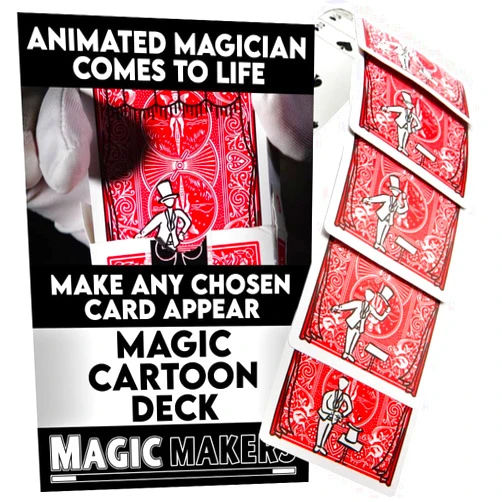 Magic Makers Magic Trick Cartoon Deck - Limited Edition Bicycle Backs