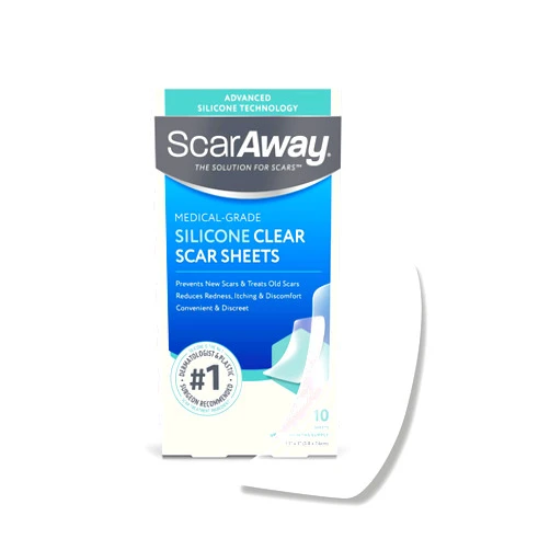 ScarAway Advanced Clear Silicone Scar Sheets, Medical Grade Silicone Strips (1.5