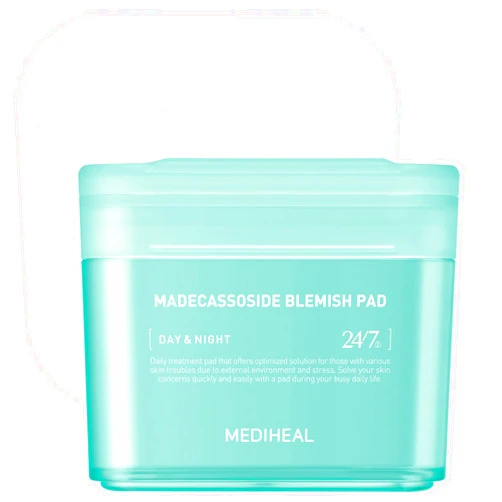 MEDIHEAL Madecassoside Cotton Facial Pads - Toner Pads with Centella Asiatica to Improve Uneven Skin Tone - Vegan Face Gauze Pads, 100 Pads