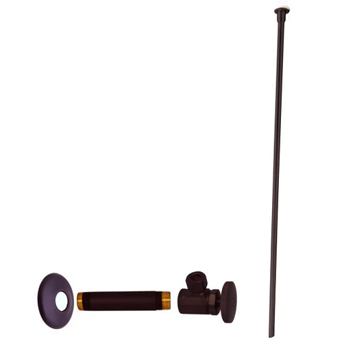 Westbrass Flat Head Toilet Kit with Round Handles, 1/2