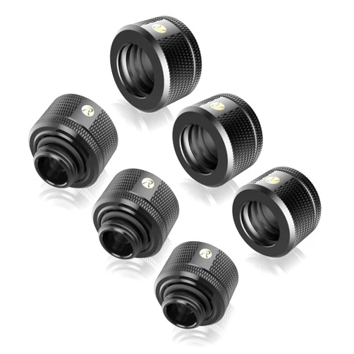 Raijintek compatible Anschluss PELIAS D141806, 14mm - 6er-Pack, schwarz