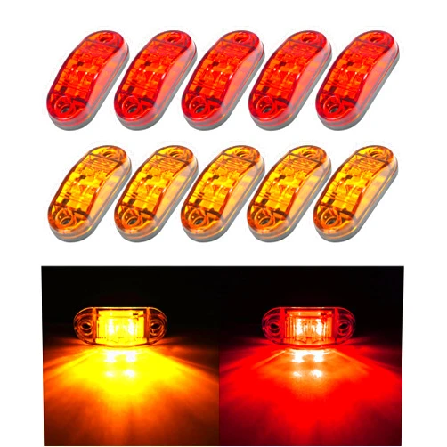 Bylikeho 10PCS Trailer Lights,Trailer Marker Lights,Trailer Side Marker Lights LED Side Marker Lights,Car Accessories 2.5