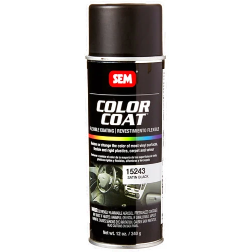 SEM Products 15243 Satin Black Color Coat - 12 oz.