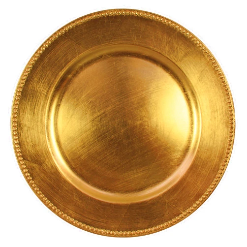 ChargeIt by Jay Beaded Round Charger Plate, Gold