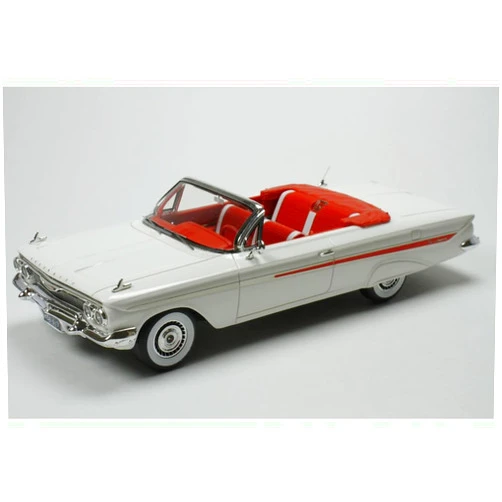 Goldvarg Collection 1961 Chevy Impala Convertible White with Red Interior Limited Edition to 240 Pieces Worldwide 1/43 Model Car by Goldvarg Collection GC-062A