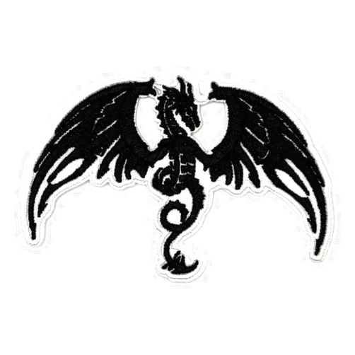 Generic Dragon Iron On Patch | Embroidered Chinese Dragon Fantasy/Mythical Creature Applique Appliques Iron On/Sew On Patches for Clothing, Backpacks, Hats, Jackets, Clothes (Size, 3.5