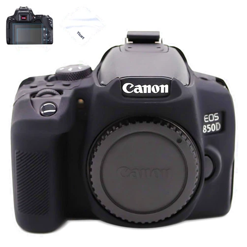 Yisau Camera Case for Canon EOS Rebel T8i, Canon T8i Digital Camera Sleeve 850D Accessories, Anti-Scratch Soft DSLR Sleeve with Rebel T8i Screen Protector (Black)