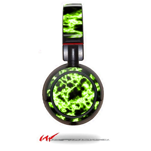 WraptorSkinz Electrify Green - Decal Style Vinyl Skin fits Sony MDR ZX100 Headphones (Headphones NOT Included)