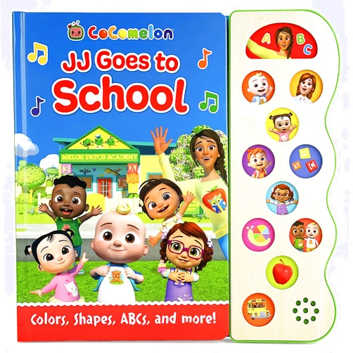 By Cottage Door Press (Author), Rose Nestling (Author) CoComelon: JJ Goes to First Day of School - Children's Song and Sound Board Book