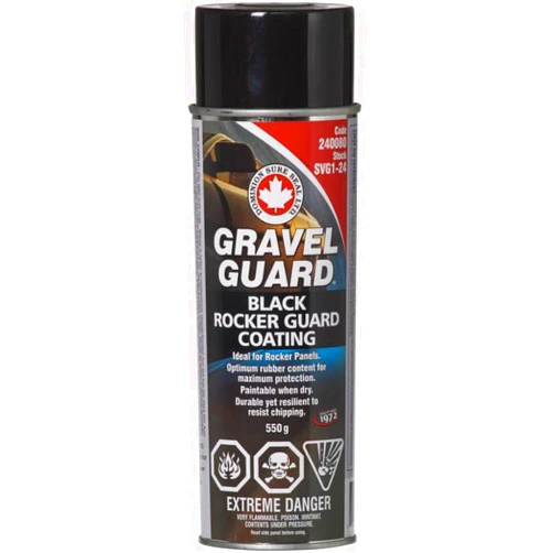 DOMINION SURE SEAL LTD. Gravel Guard Rocker Panel Coating - Black, 550 gL8