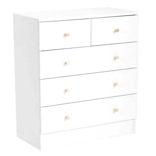 Cffuvros Wooden Storage Chest with 5-Drawer, Dresser 4 Layers Console Cabinet for Bedroom Living Room Hallway 25.98