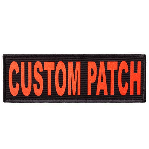 Dogline Custom Patch with Glitter Letters for Dog Vest Harness or Collar Customizable Bling Text Personalized Patches with Hook Backing Name Agility Service Dog ESA 1 Patch F Grapefruit Text