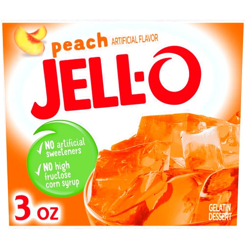 Jell-O Peach Gelatin Mix (3 oz Boxes, Pack of 24)