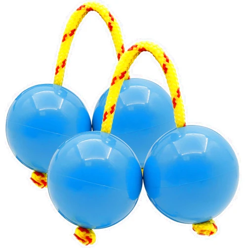 AIRLAXER 2 Pairs of Aslatuas Rhythmic Ball,Kashaka Instrument,Music Egg Shaker, Double Gourd Percussion,Asalato Fingertip Drum Balls,African Hand Shaker Rattle,Blue