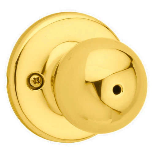 Kwikset Corporation 300P 3 6AL RCS 93001-913 Polo Privacy Bed/Bath Knob In Polished Brass