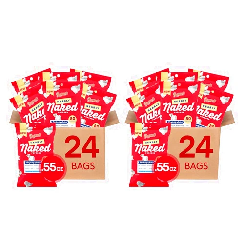 Popcornopolis Perfectly Salted Nearly Naked 24 ct, 0.55 oz (Pack of 2)
