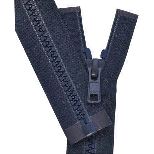 Zipperstop YKK #5 Molded Vislon Dark Navy Medium Weight Jacket Separating Zipper - Choose Your Length - Color: Dark Navy #196 - Made in The United States (1 Zipper Per Pack) (27