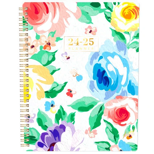 WowYoga 2024-2025 Planner - Weekly & Monthly Planner 2024-2025, Jul 2024 - Jun 2024, 8'' x 10'', 2024-2025 Planner Spiral Bound, Printed Monthly Tabs, Premium Paper, Flexible Cover