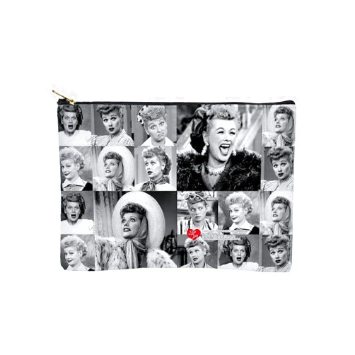 CafePress I Love Lucy Face Collage Zipper Makeup Pouch, 8.5