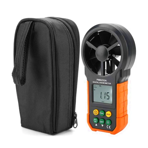 Oumefar PM6252A Handheld Anemometer Digital Wind Speed Meter Air Volume Measuring with LCD Backlight HVAC CFM Tester for Weather Data Collection Outdoors Sailing Surfing Fishing