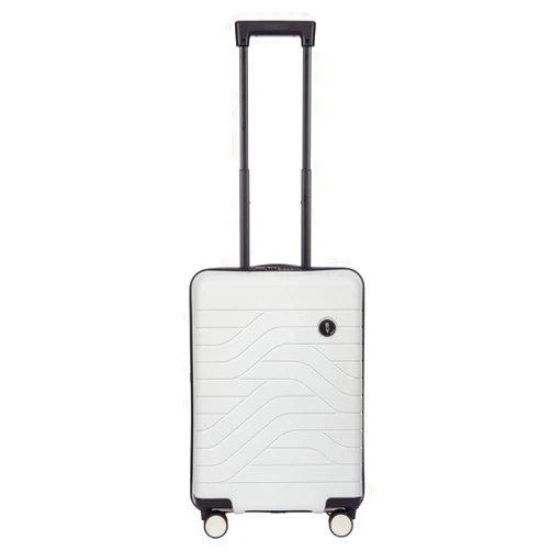 Bric's B|Y By Brics | Ulisse 21 Inch Expandable Spinner Suitcase | White | Hard Exterior, Multiple Pockets & TSA Approved Lock