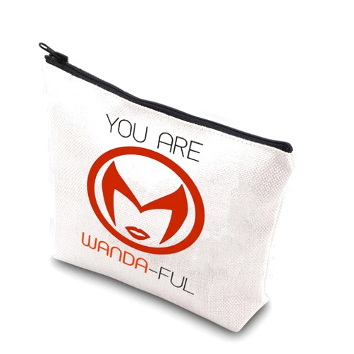 WCGXKO Vanda Inspirational Gift for Woman You Are Wanda-ful Zipper Pouch Cosmetics Bag for Best Friend Mom Sister (WANDA-FUL)