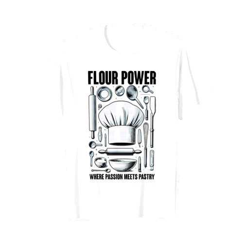 People Who Like To Bake Dessert Food Cooking Lover Flour Power Funny Baking Bread Cake Baker Pastry Chef Cook T-Shirt