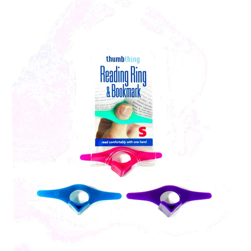 Thumb Thing Book Page Holder and Bookmark Small (Set of 3-Assorted Colors) - Literary Gifts, Book Gadget, Gift for Readers, Reading Accessories & Bookworm Book Accessory