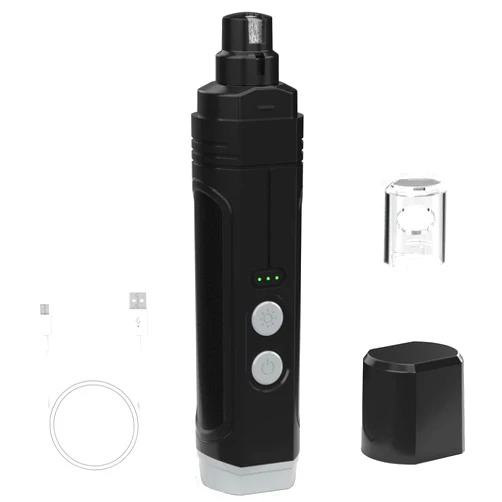NUMINA Dog Nail Grinder with 2 LED Light,3-Speed, Professional Pet Nail Grinder for Dogs Super Quiet, Rechargeable Nail Trimmer for Small, Medium, Large Dog and Cat, Black