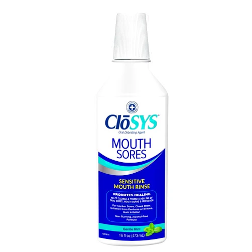 CloSYS Mouth Sore Mouthwash Cleanses and Heals Oral Sores and Canker Sores in Mouth Alcohol-Free Hydrogen Peroxide Mouthwash Non-Burning and Non-Irritating 16 oz