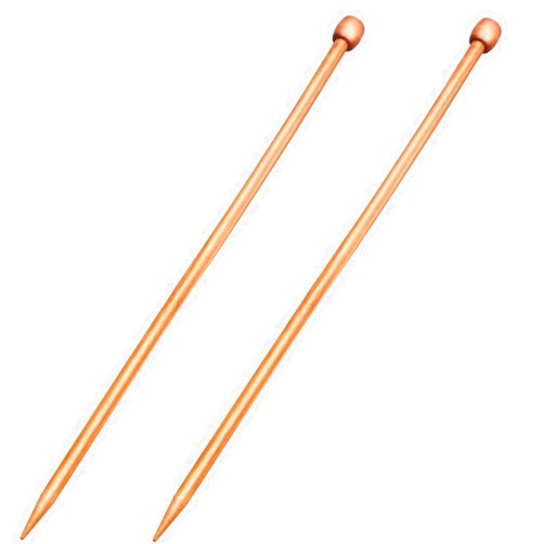 Arbootjin 2 Pcs Knitting Needles Set Straight Single Pointed Knitting Needle Length 14 Inch Knitting Supplies Knitting Needles for Beginners Handmade (8 mm)