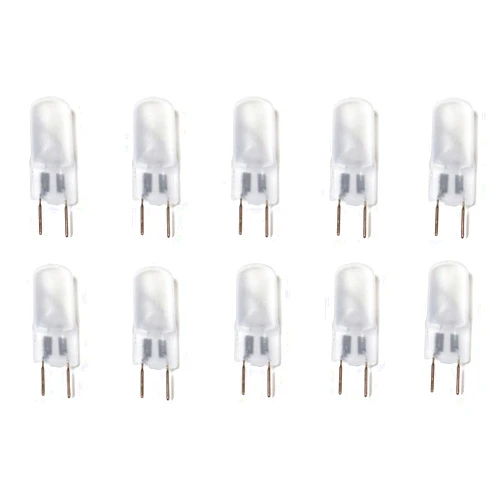 K JINGKELAI G8 Frosted Halogen Bulbs 20W G8 20 Watt 120V Halogen Light Bulbs T4 JCD Type 120V Bi-Pin Base G8 Lamp for Under Cabinet Puck Lighting, Frosted Glass Lens,Warm White,2700K,10 Pack