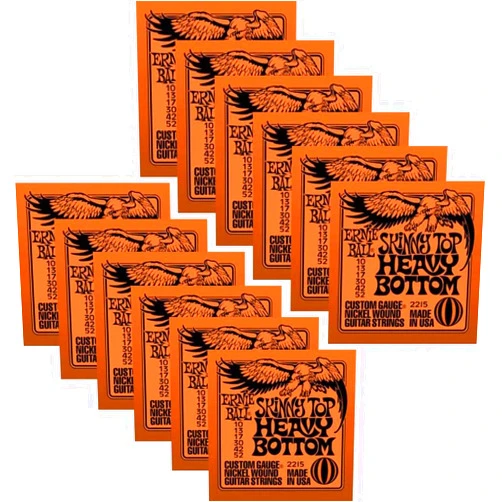 Ernie Ball Bulk 12 Sets, Ernie Ball, Electric Guitar Strings, Nickel Wound, Skinny Top Heavy Bottom Gauge (10-52)