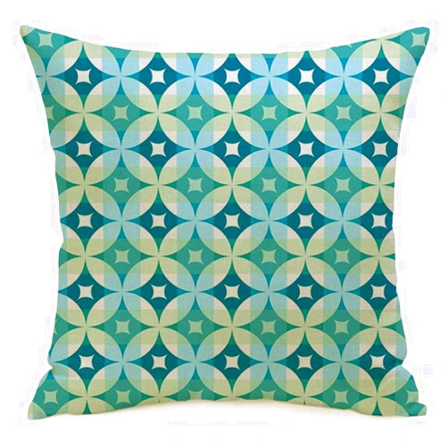 Starosept Decorative Throw Pillow Case Square Cushion Cover Wave Large Feathermod Century Polka Geo Abstract Vintage Geometric Mod Pattern Scales Design Retro Linen Cozy Pillowcase Home Decor 16x16 Inches