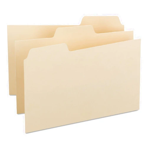 Smead 57030 Self-Tab Card Guides Blank 1/3 Tab Manila 8 x 5 100/Box