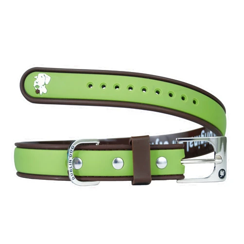 Dublin Dog Company Dublin Dog Waterproof Dog Collar, Small 9 inches - 14 inches, Olive Brown