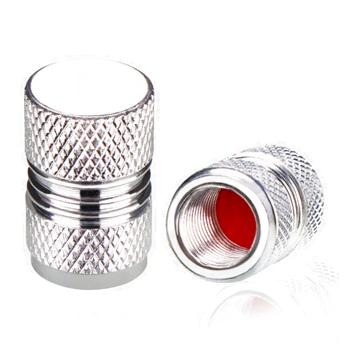 Cap Art Silver Tire Valve Stem Caps Aluminum Alloy Wheel Rim Air Dust Covers with Rubber Seal Universal Fit Car Truck SUV Motorcycle, Easy Grip, Screw-on, Airtight, Outdoors (10 Pack)