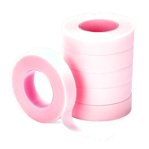 TEOYALL 6 Rolls PE Lash Extension Tapes, Adhesive Breathable Micropore Eyelash Tapes Lash Extension Supplies for Makeup Salon (Pink)