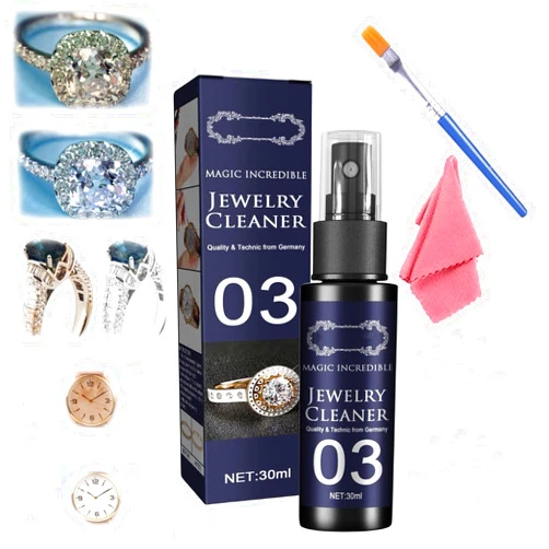 LONGLUAN Jewelry Cleaner Spray, Jewelry Cleaner 03 Spray, Jewelry Cleaner 03 for All Jewelry, Anti Tarnish Jewelry Cleaner, Quick Jewelry Cleaning Spray