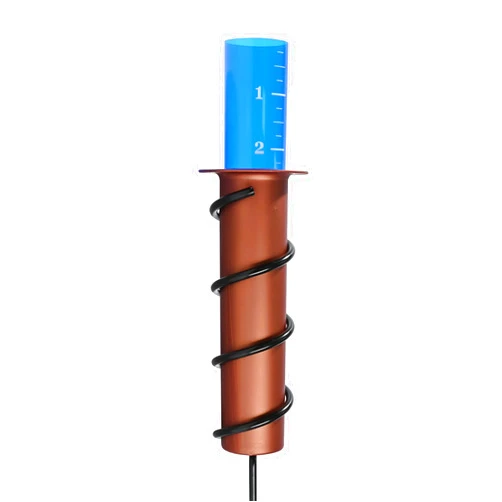 POJUZILE 7.8 Inch Large Rain Gauge Outdoor, Freeze Proof & UV Resistant Easy-Read Design with Long Steel Stake, Accurate Rainfall Measuring Tool for Garden Yard Lawn Irrigation