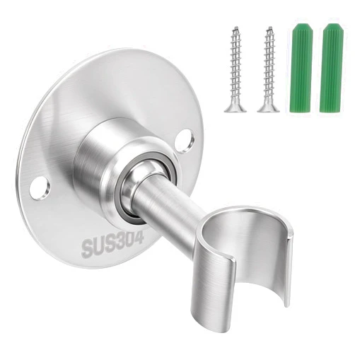 Sliverdew Shower Head Holder 360° Adjustable Handheld Bathroom Shower Head Bracket Stainless Steel Handheld Shower Head Holder Wall Mount Sus 304 Stainless Steel Hand Held Showerhead Wand Bracket Brushed Finish