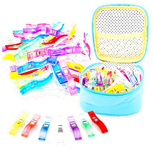 Doukey large sewing clips Fabric Clips 50PCS Jumbo Quilt Clips for Quilting Assorted Colors, Multipurpose Plastic Clips Craft Clips Sewing Supplies Quilting Accessories Crafting Tools