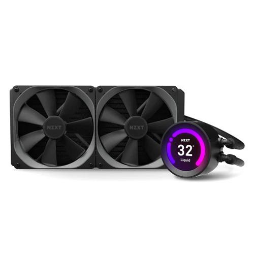 NZXT Kraken Z63 280mm - RL-KRZ63-01 - AIO RGB CPU Liquid Cooler - Customizable LCD Display - Improved Pump - Powered by CAM V4 - RGB Connector - Aer P 140mm Radiator Fans (2 Included),Black