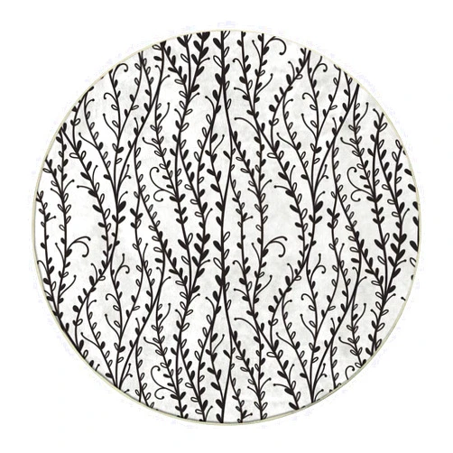 RevoLue Round Rug 3 FT Boho Floral Rolling Chair Mat Abstract Branch Chair Rugs Floor Protectors Low Pile Carpet Mats for Home Office