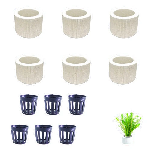 Wzttdm 6 PCS Anti-Floating Ceramic Aquarium Plant Rings, Aquatic Plants Fixed Rings, Aquarium Landscape Ceramic Plant Fixing Aquarium Plant Weights Pot Fish Tank Accessories