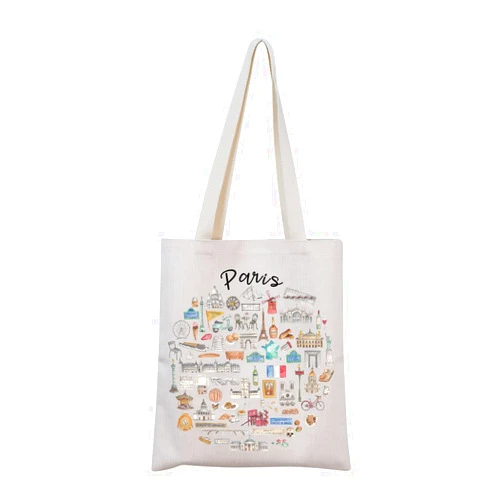 MNIGIU Paris City Tote Bag Paris Travel Gift Paris Gift Welcome to Paris Moving to Paris Gift