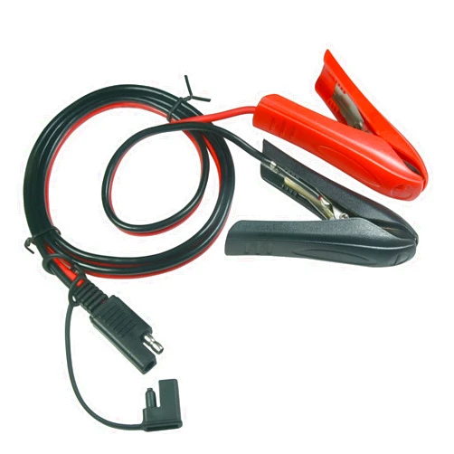 FILSHU 3.2FT 14AWG Battery Alligator Clip to SAE Connector Extension Cable,15A 12VDC Alligator Crocodile Clip Clamp to SAE 2 Pin Quick Disconnect Adapter Connector Charging Extension Cord(1 Pack)