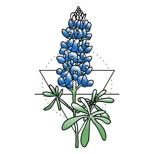 EB Bluebonnet Vinyl Waterproof Sticker Decal Car Laptop Wall Window Bumper Sticker 5